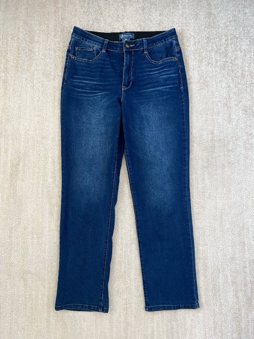 Democracy Ab Solution Straight Leg Dark Wash Blue Stretch Jeans 12
